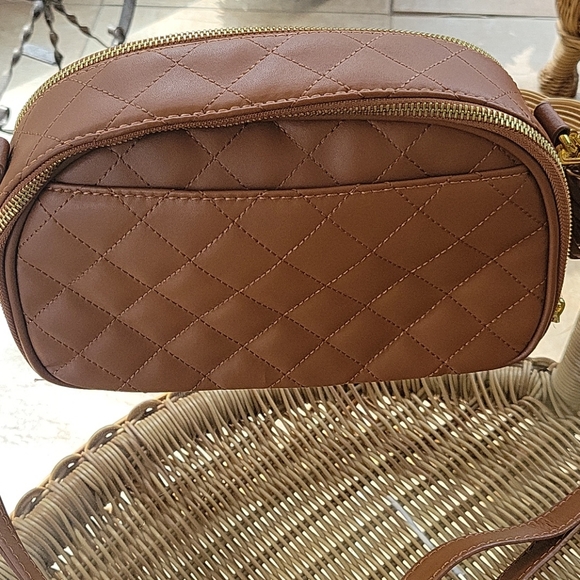 Joy & Iman cognac leather crossbody bag - Picture 6 of 14